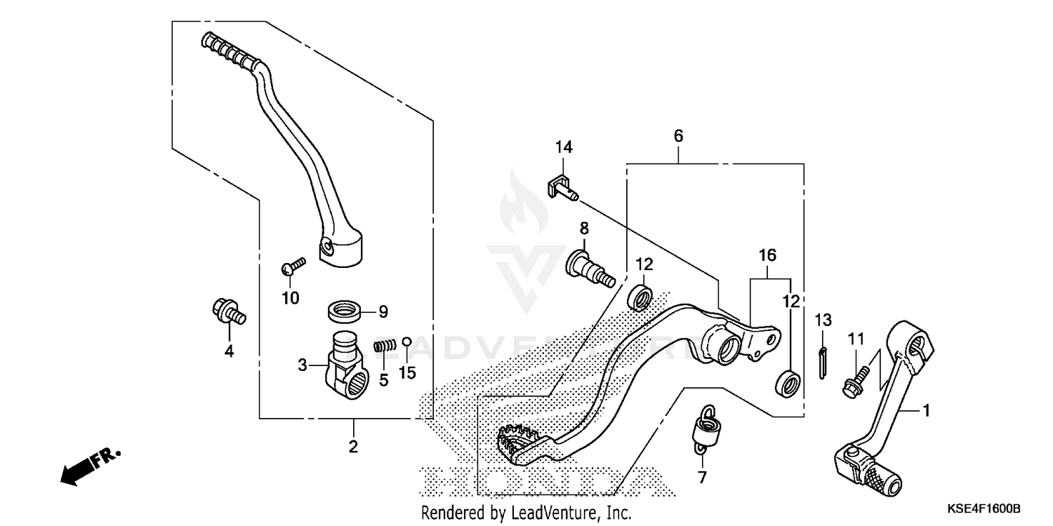 PEDAL + KICK STARTER ARM