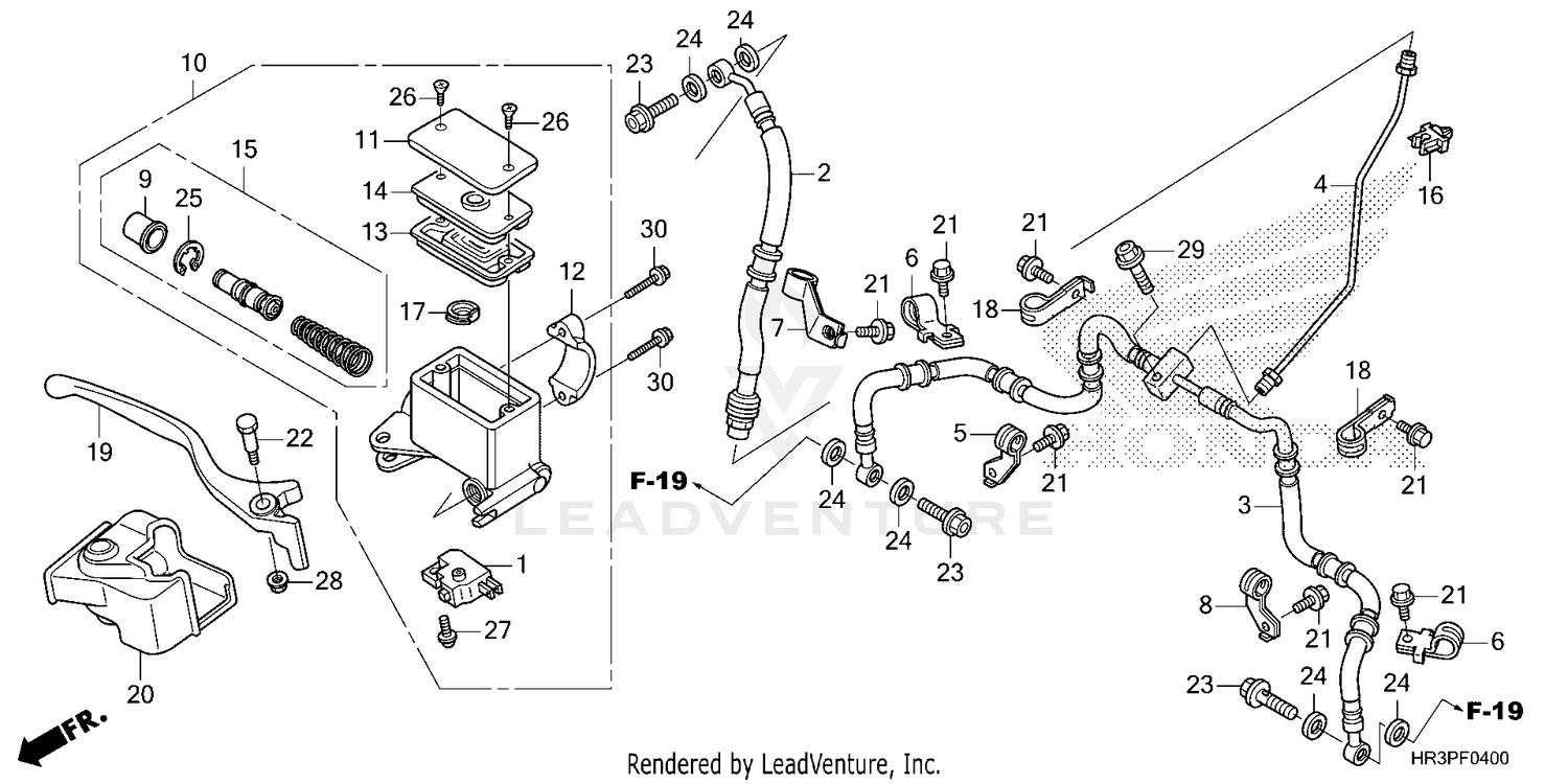 FRONT BRAKE MASTER       CYLINDER