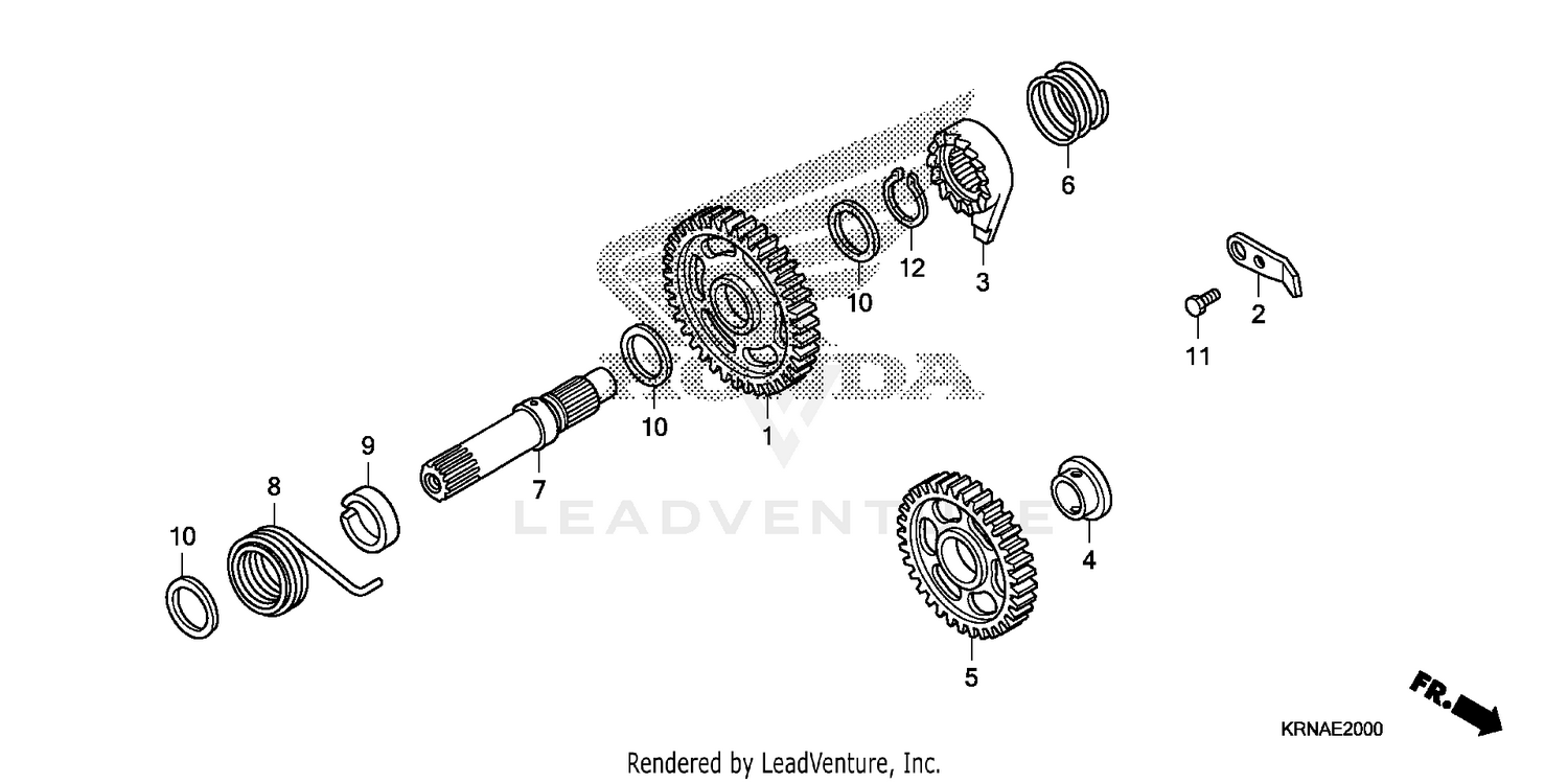 KICK STARTER SPINDLE