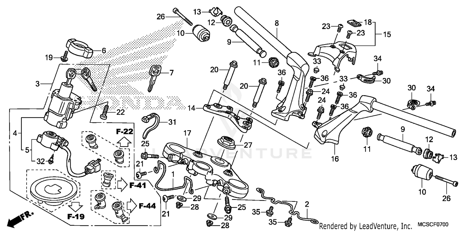 HANDLEBAR + TOP BRIDGE