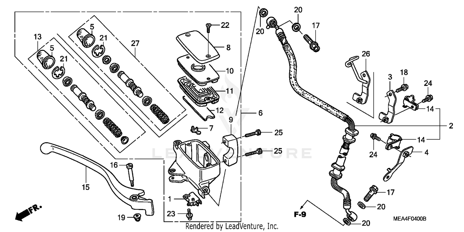 FRONT BRAKE MASTER       CYLINDER