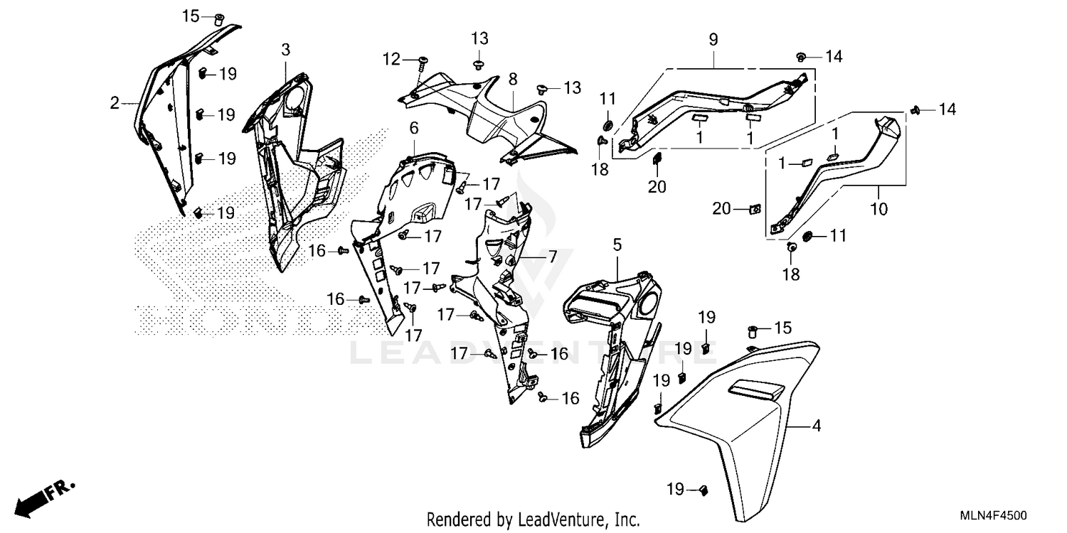 MIDDLE COWL (CRF1100A/D)