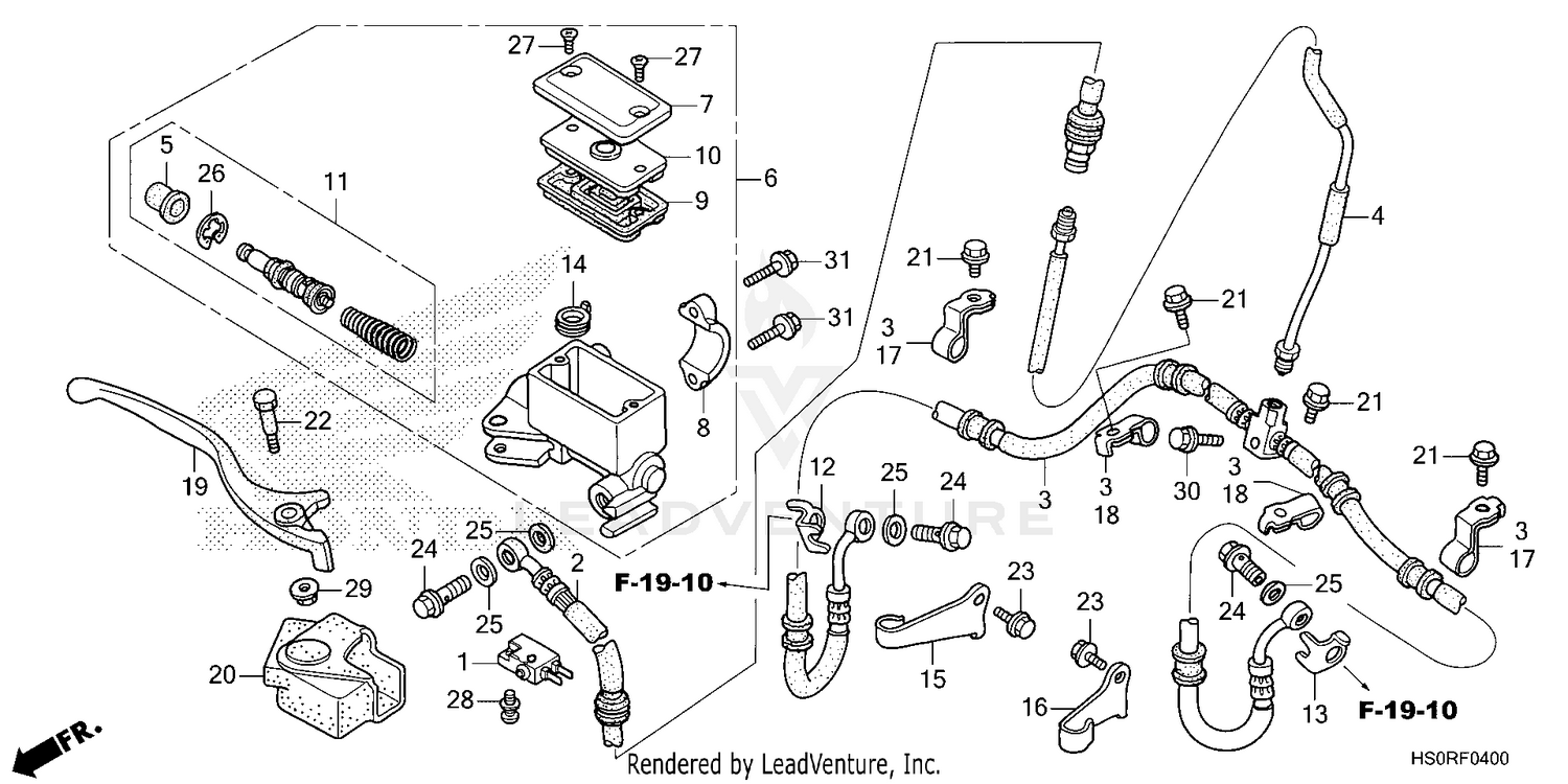 FRONT BRAKE MASTER       CYLINDER