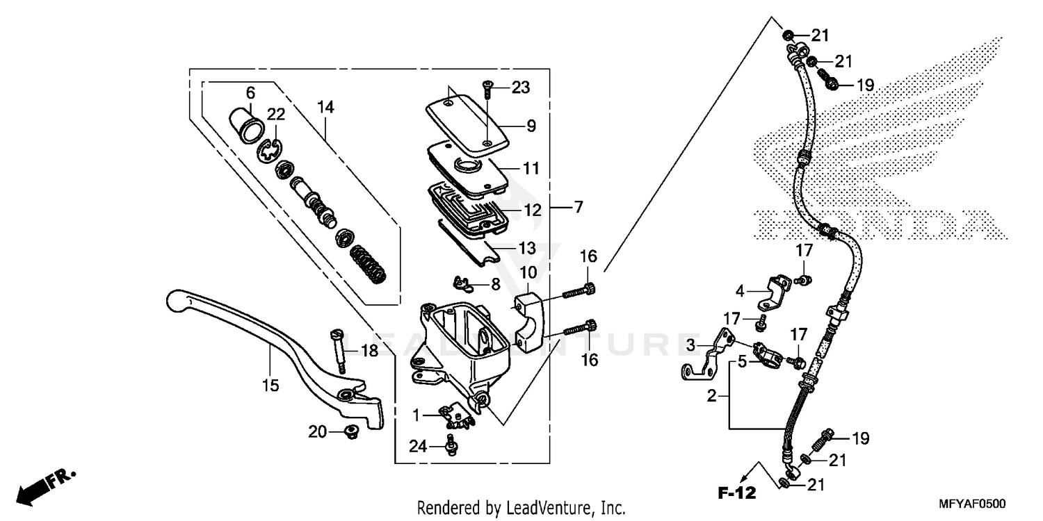 FRONT BRAKE MASTER       CYLINDER