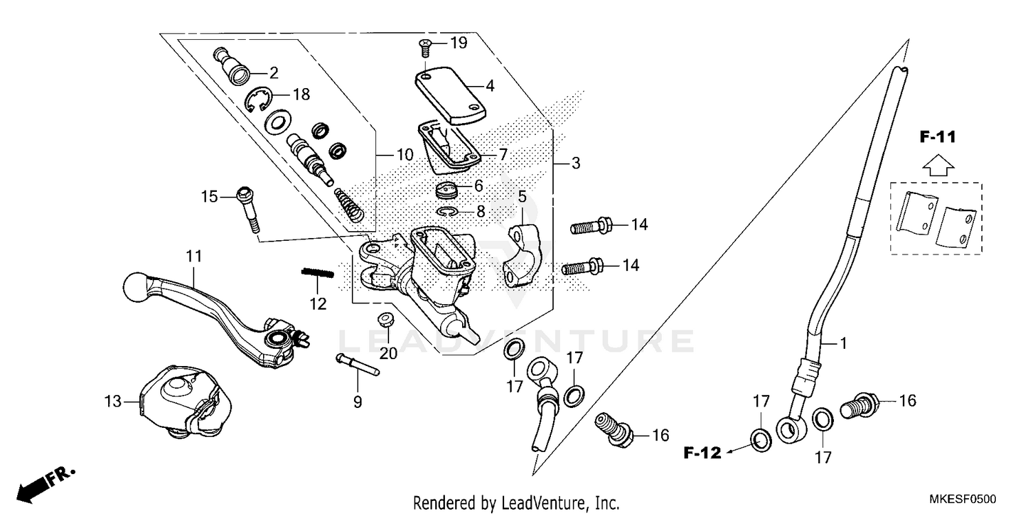 FRONT BRAKE MASTER       CYLINDER