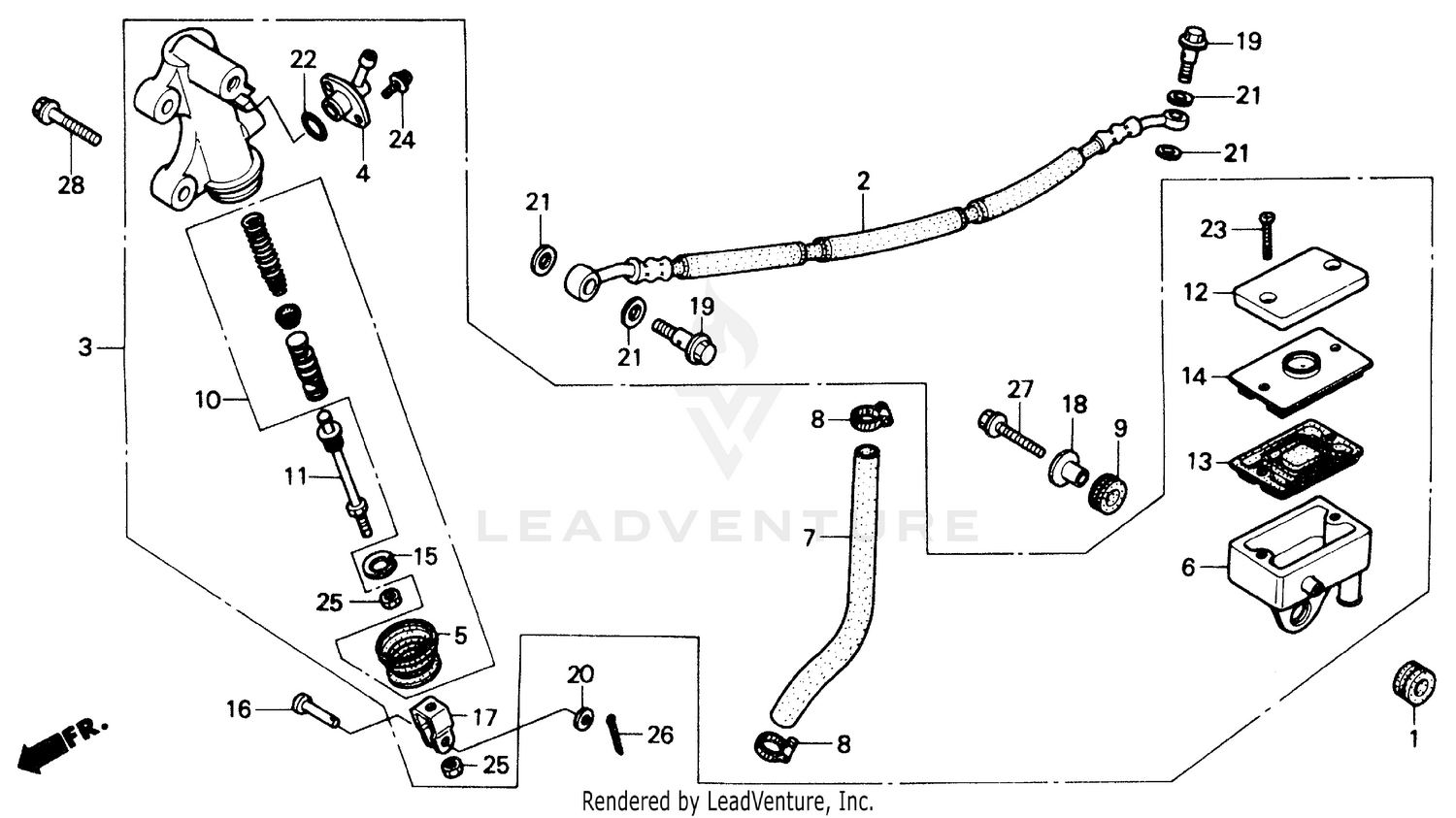 REAR BRAKE MASTER CYLINDER