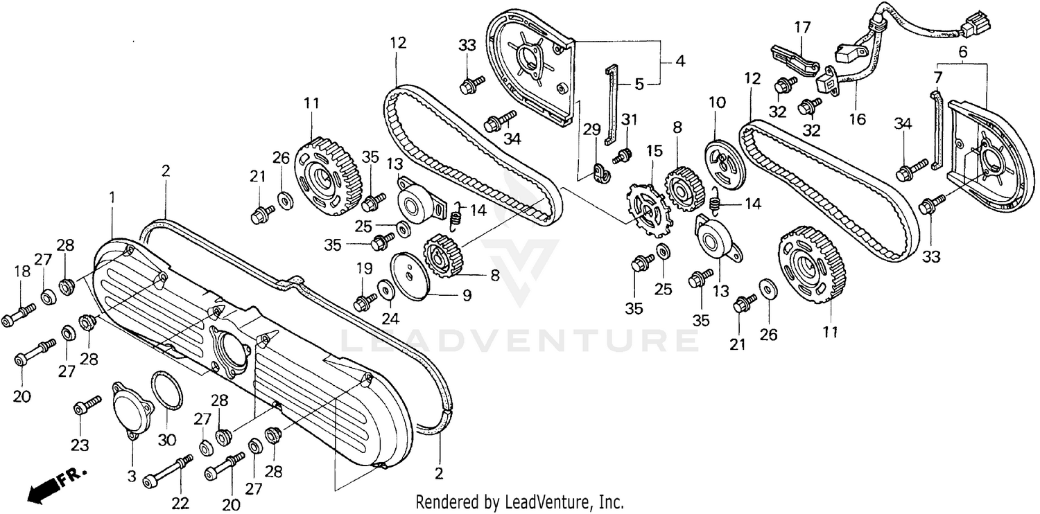 FRONT COVER + TIMING BELT