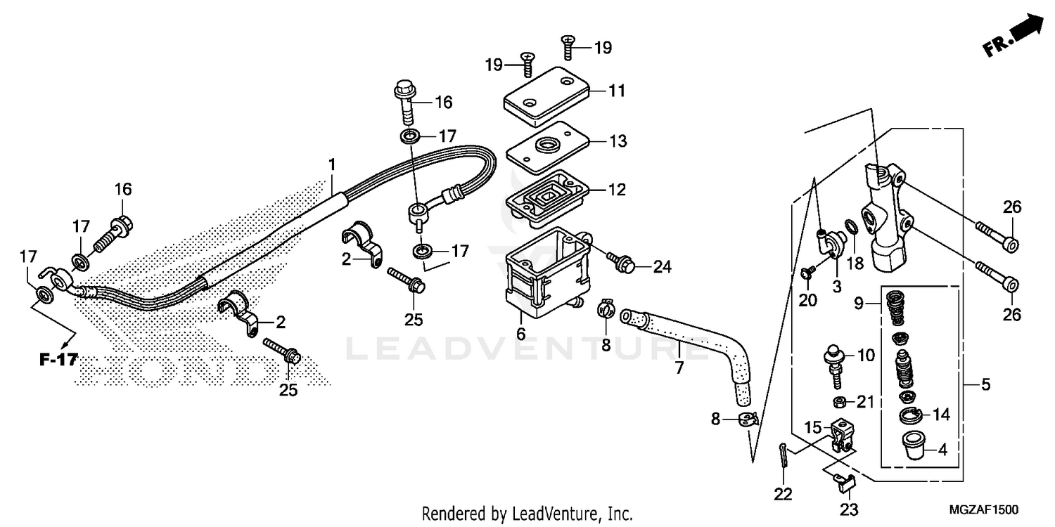 REAR BRAKE MASTER        CYLINDER (STD)