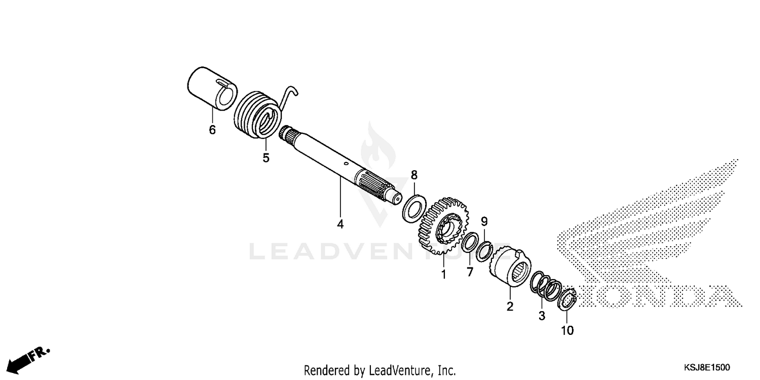 KICK STARTER SPINDLE
