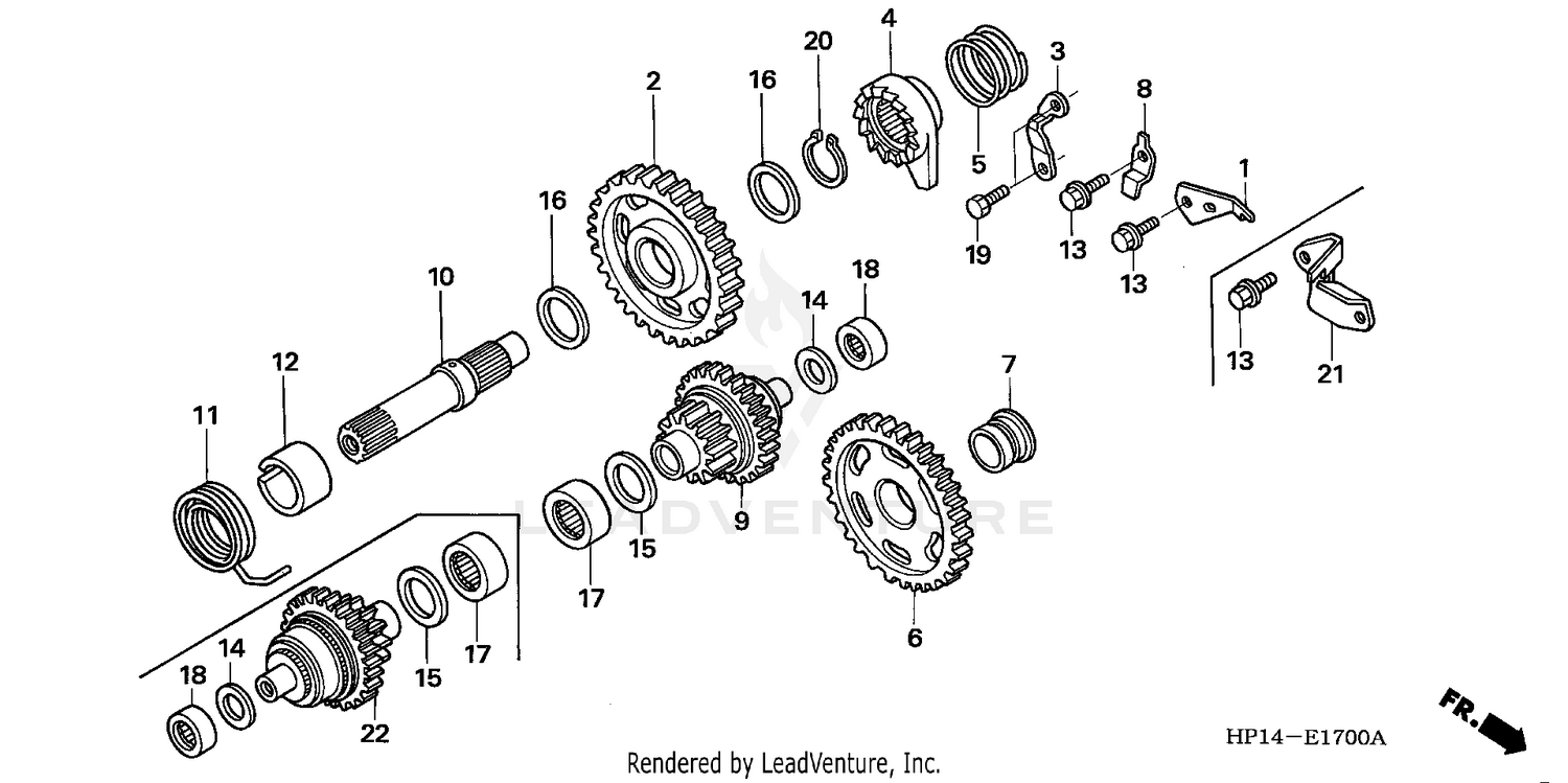 KICK STARTER SPINDLE