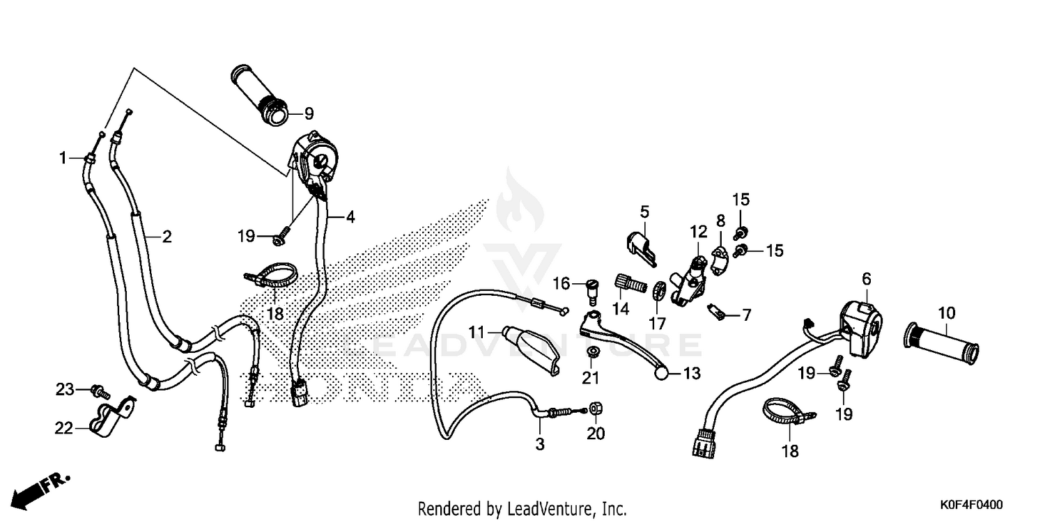 HANDLE LEVER@SWITCH@CABLE