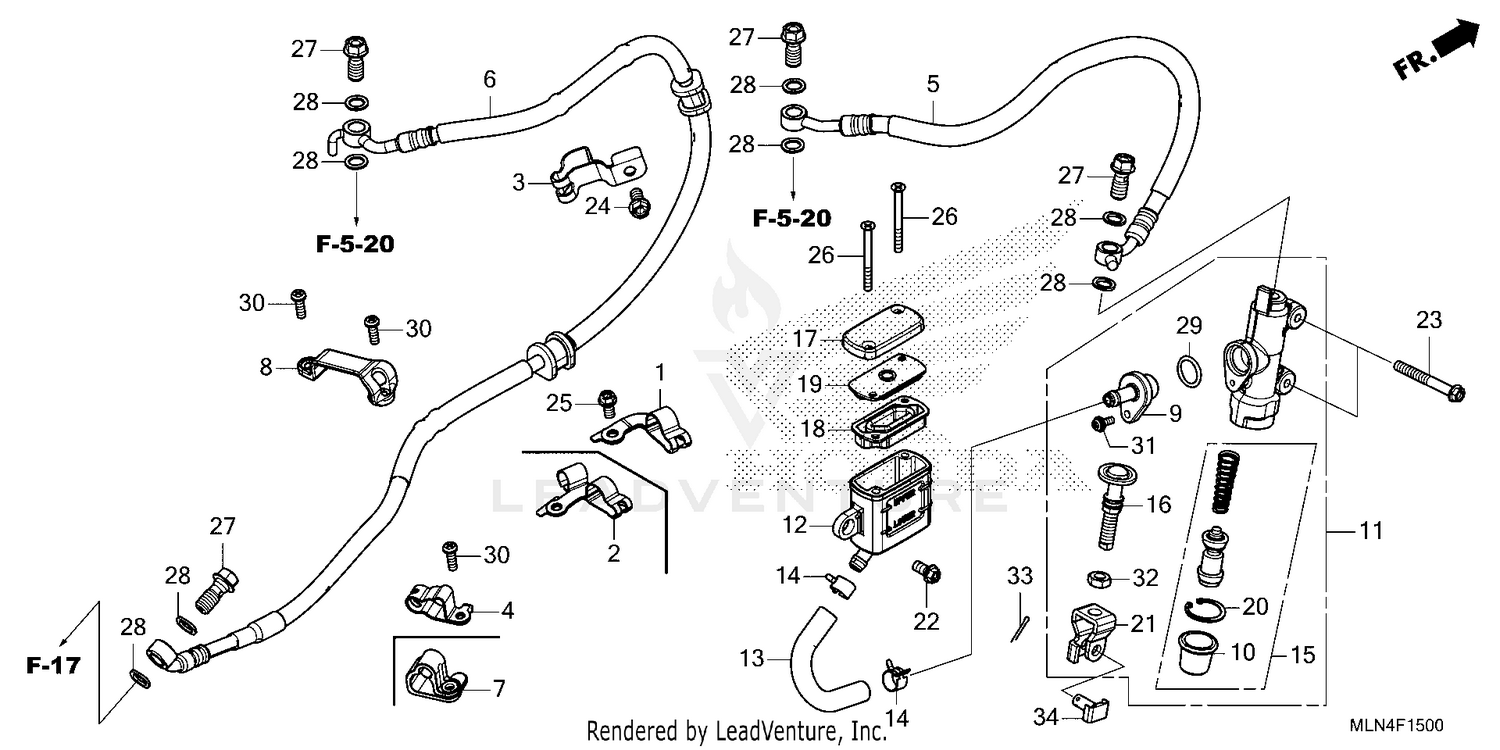 REAR BRAKE MASTER        CYLINDER
