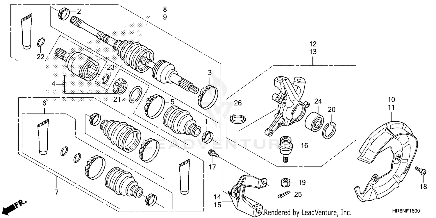 FRONT KNUCKLE@FRONT DRIVE SHAFT