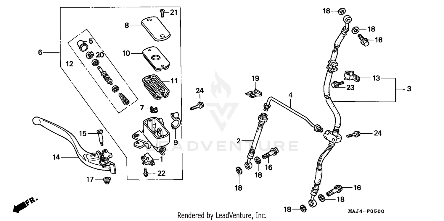 FR. BRAKE MASTER CYL.