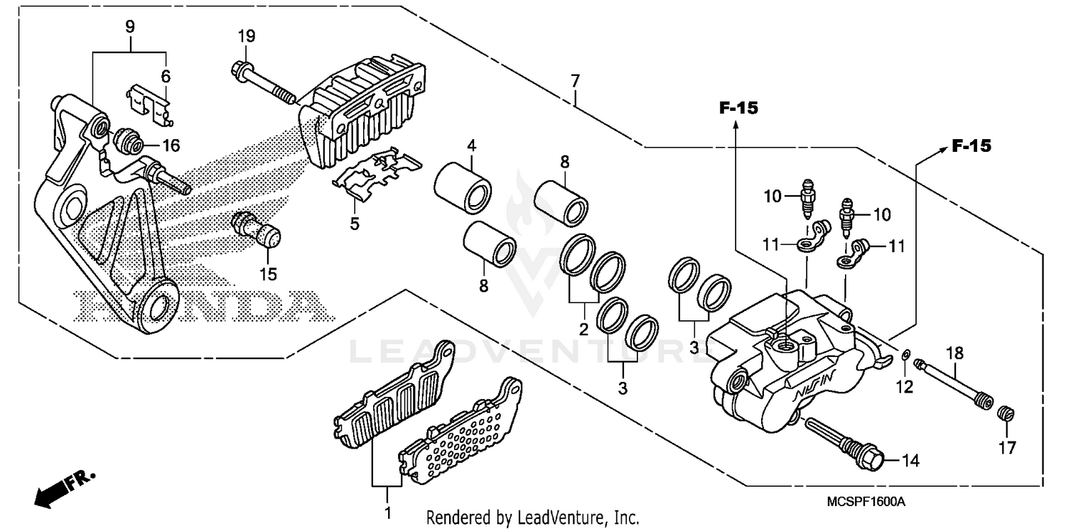 REAR BRAKE CALIPER