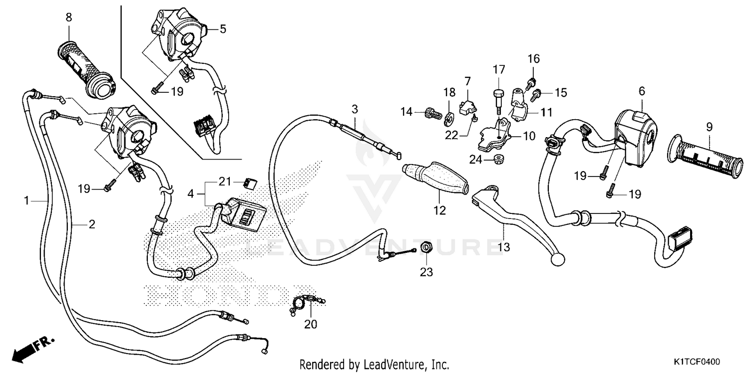 HANDLE LEVER@SWITCH@CABLE