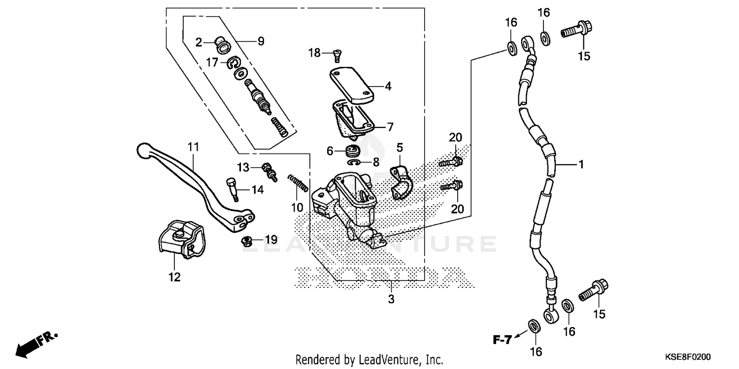 FRONT BRAKE MASTER       CYLINDER
