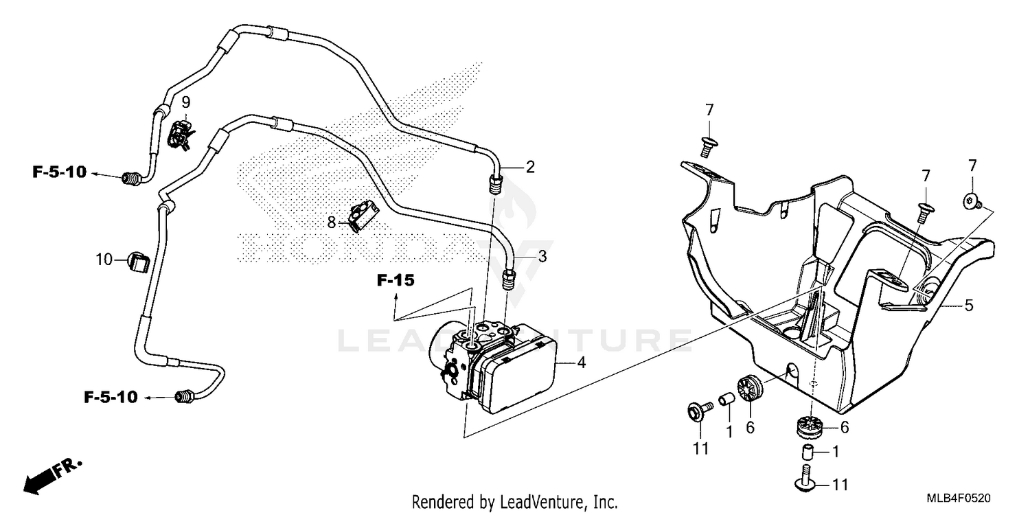 ABS MODULATOR@BRAKE PIPE