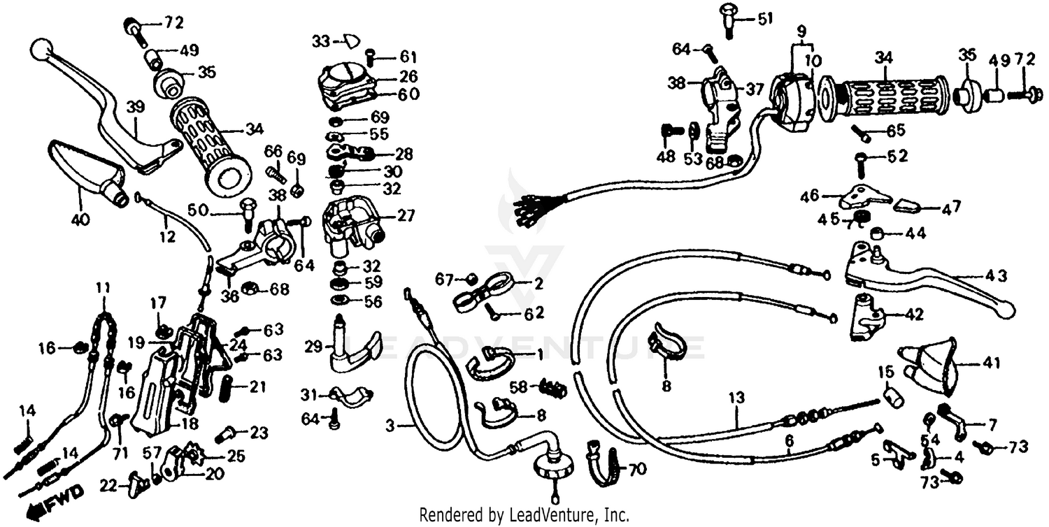 CONTROL LEVERS + SWITCHES + CABLES 86