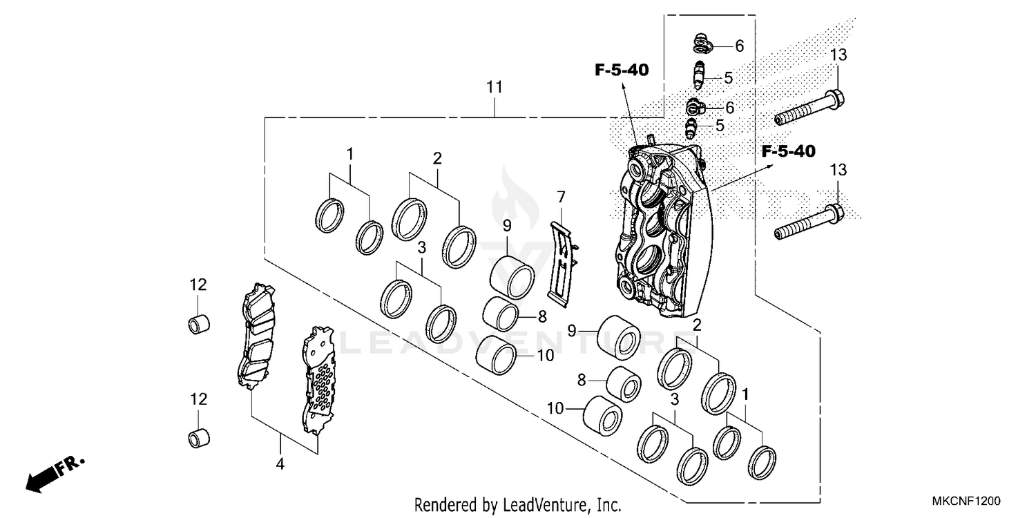 RIGHT FRONT BRAKE CALIPER