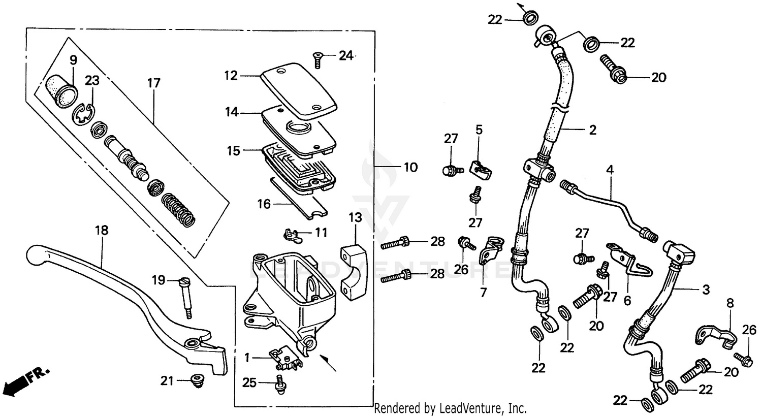 FR. BRAKE MASTER CYL.