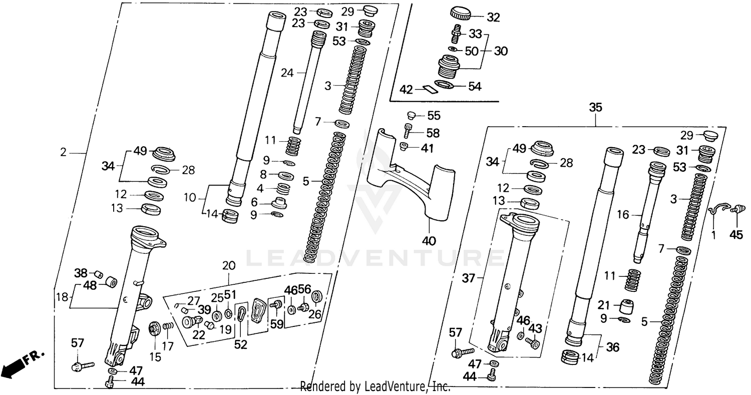 GL1500I FRONT FORK 94