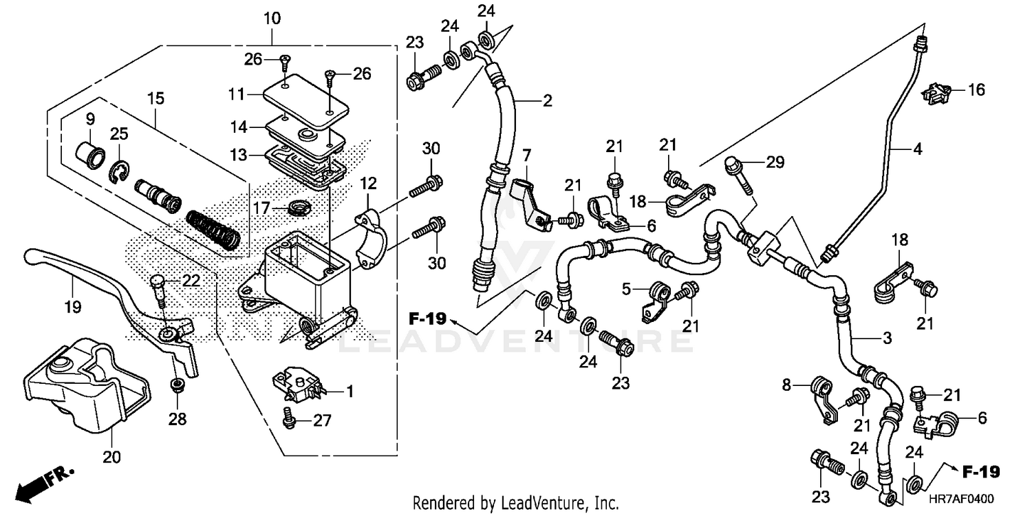 FRONT BRAKE MASTER       CYLINDER