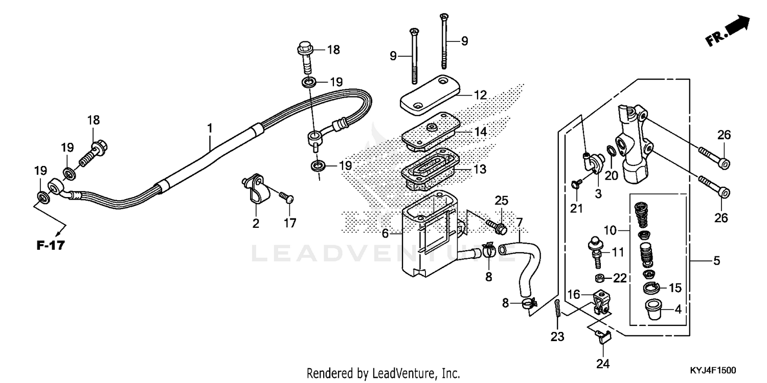 REAR BRAKE MASTER        CYLINDER (CBR250R)
