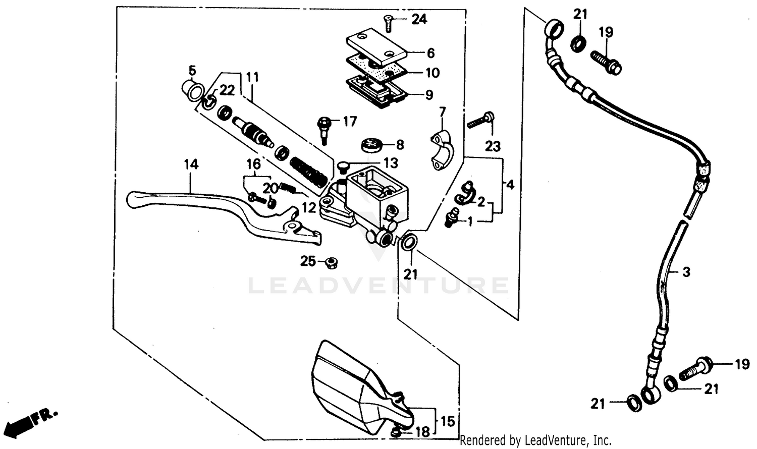 FRONT BRAKE MASTER CYLINDER 86-91