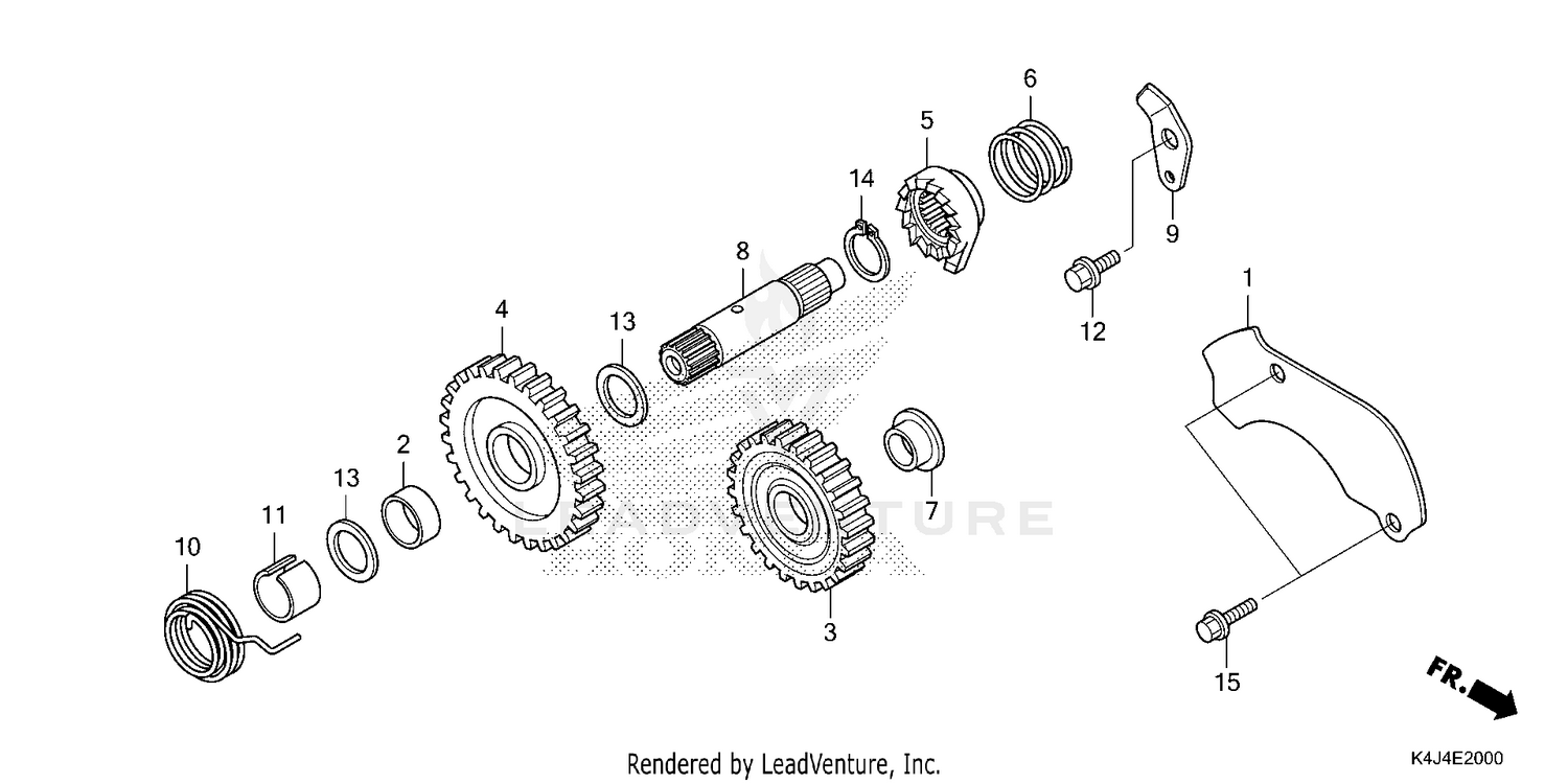KICK STARTER SPINDLE