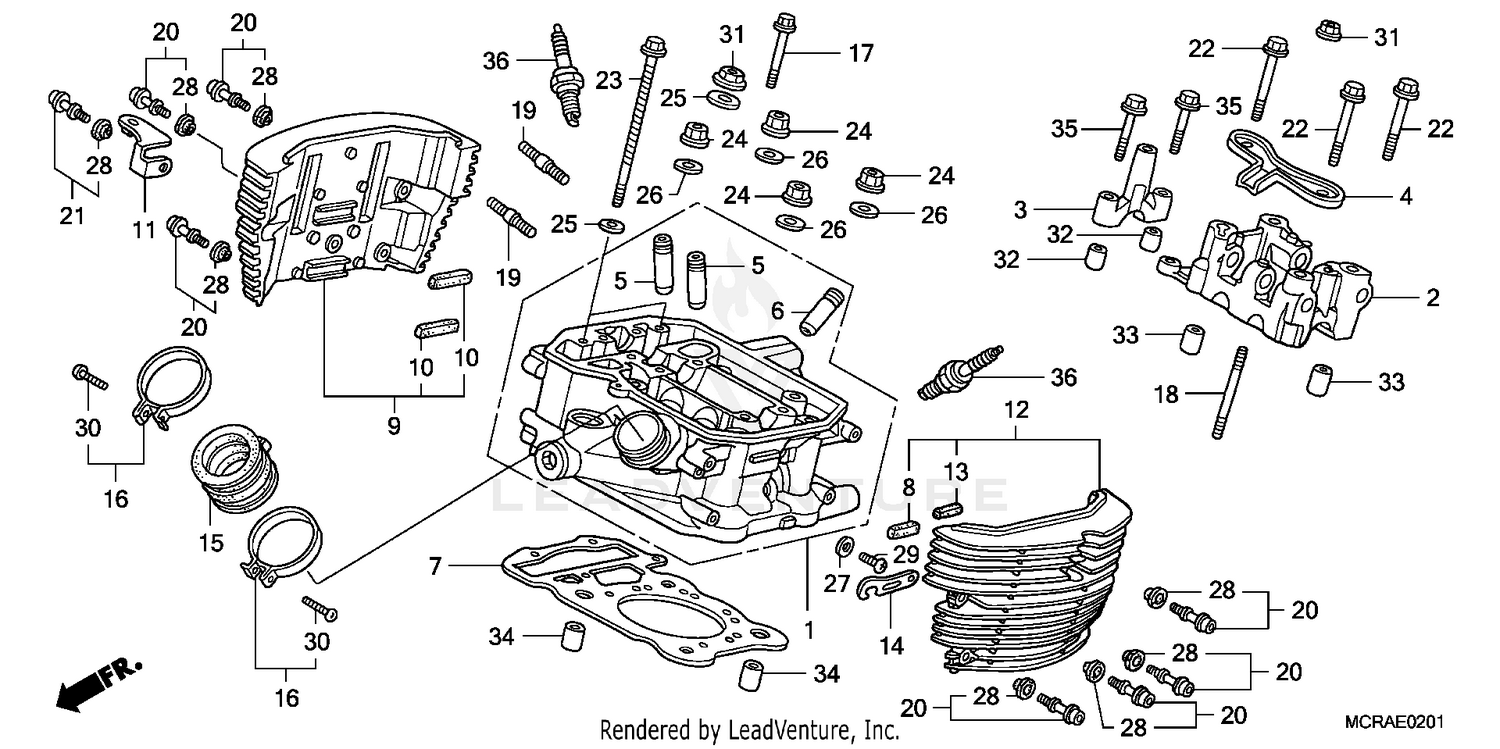 CYLINDER HEAD (RR.)