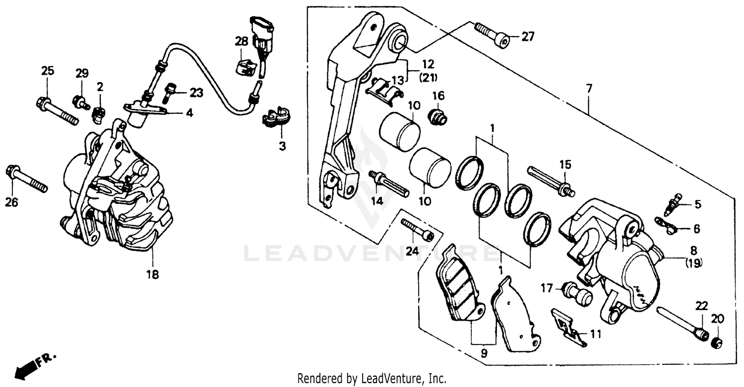 FRONT BRAKE CALIPER 1100A