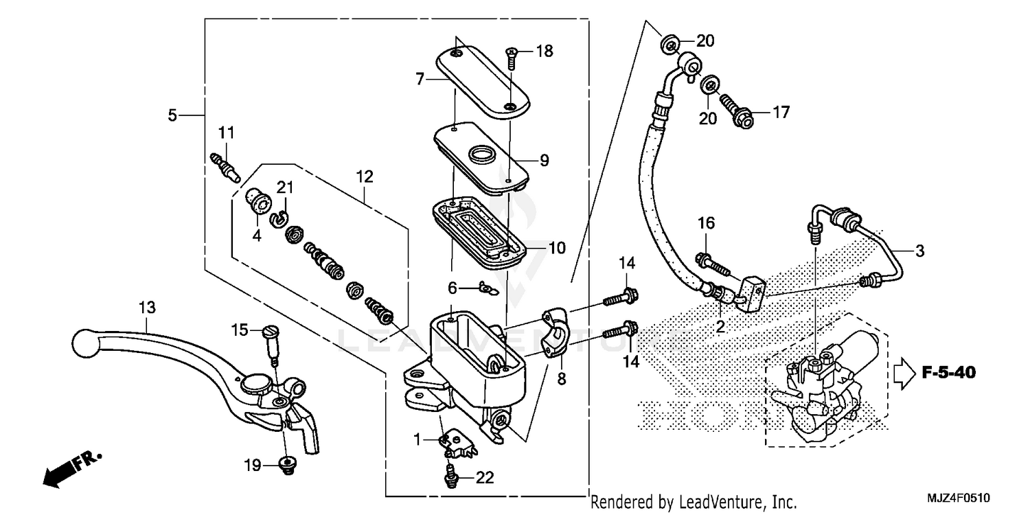 FRONT BRAKE MASTER       CYLINDER