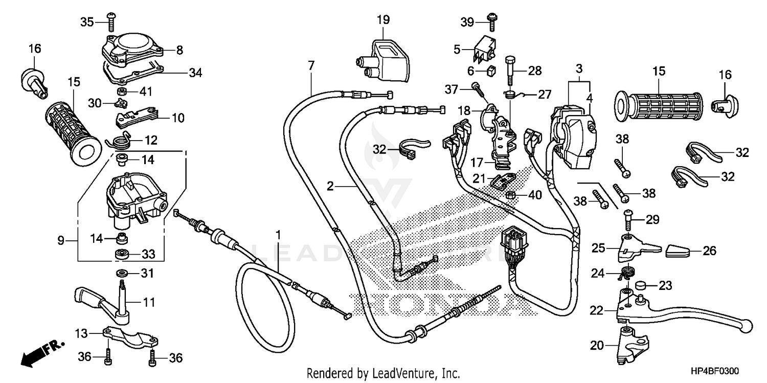 HANDLE LEVER + SWITCH + CABLE