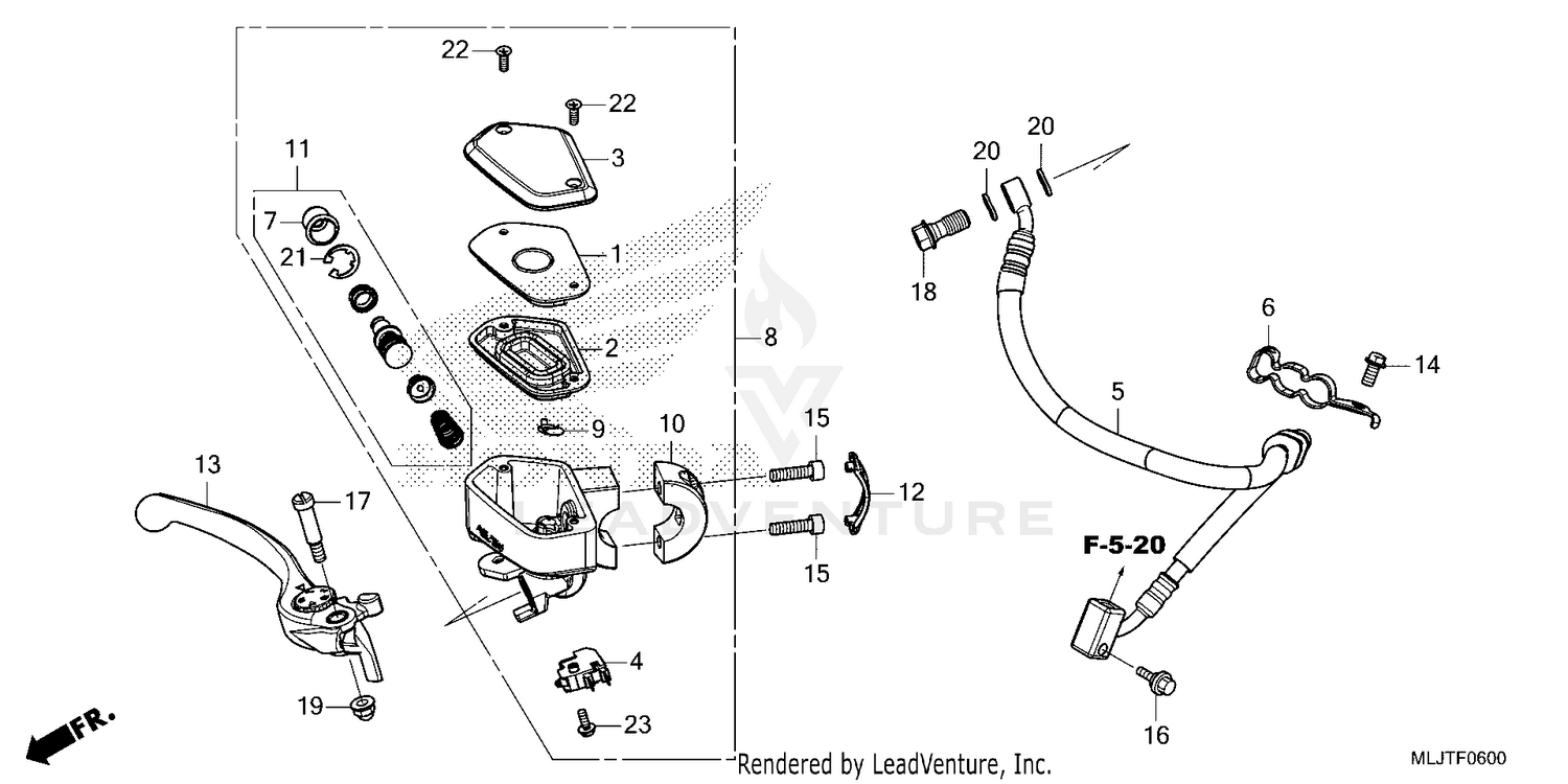 FRONT BRAKE MASTER       CYLINDER