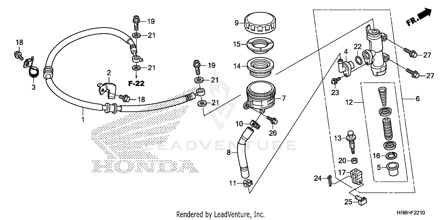 REAR BRAKE MASTER CYLINDER