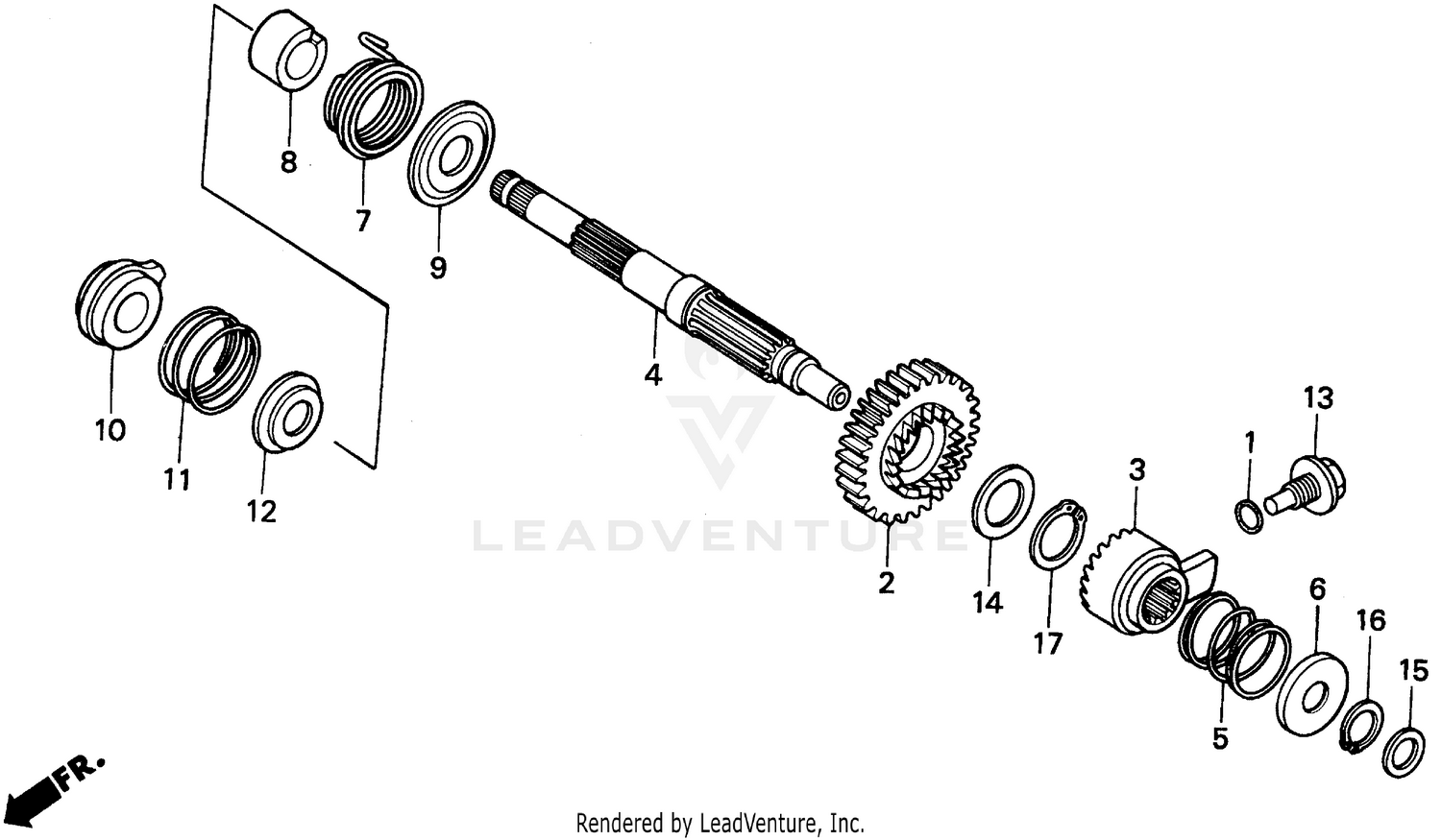 KICK STARTER SPINDLE