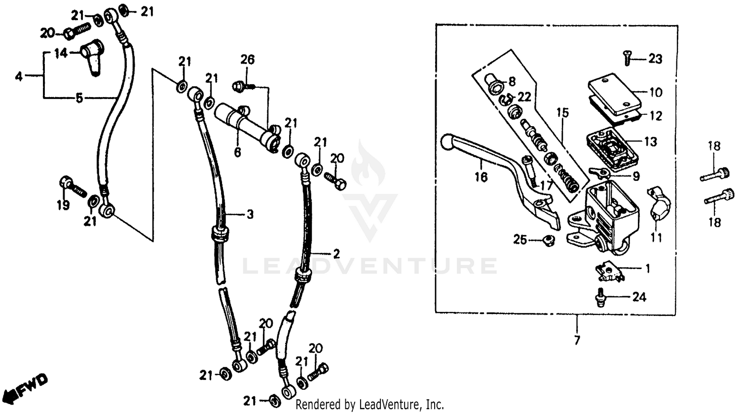 FRONT BRAKE MASTER CYLINDER