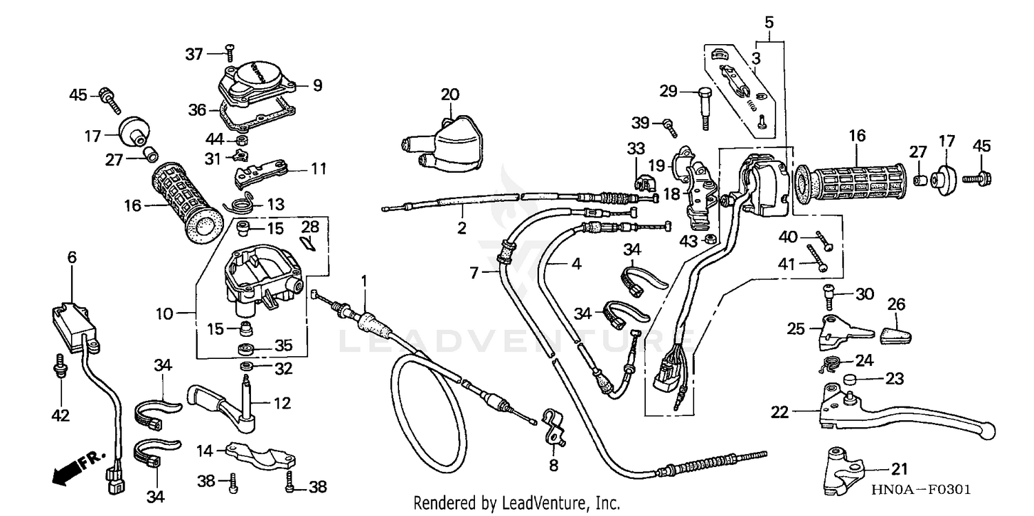 HANDLE LEVERS@SWITCHES   @CABLES (TRX450FM)