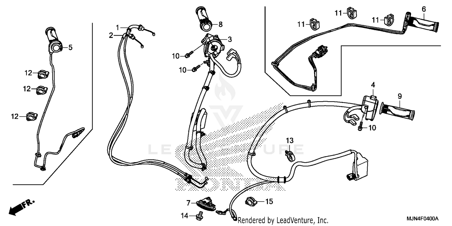 SWITCH + CABLE + HORN