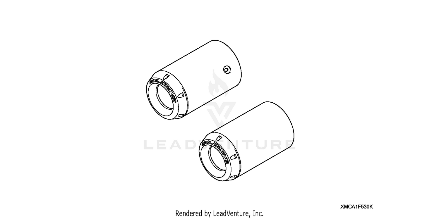 CHROME EXHAUST TIPS (W/GL LOGO)