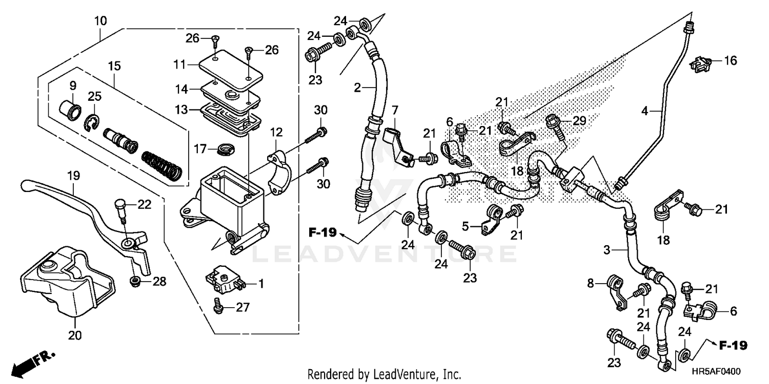 FRONT BRAKE MASTER       CYLINDER