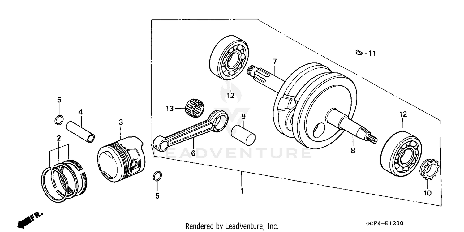 CRANKSHAFT + PISTON