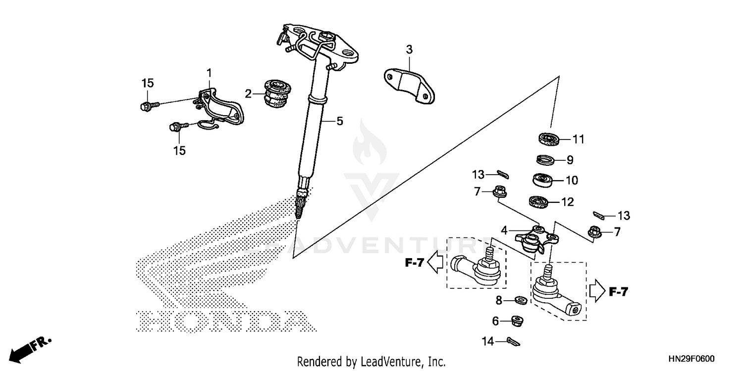 STEERING SHAFT (TRX500FA)