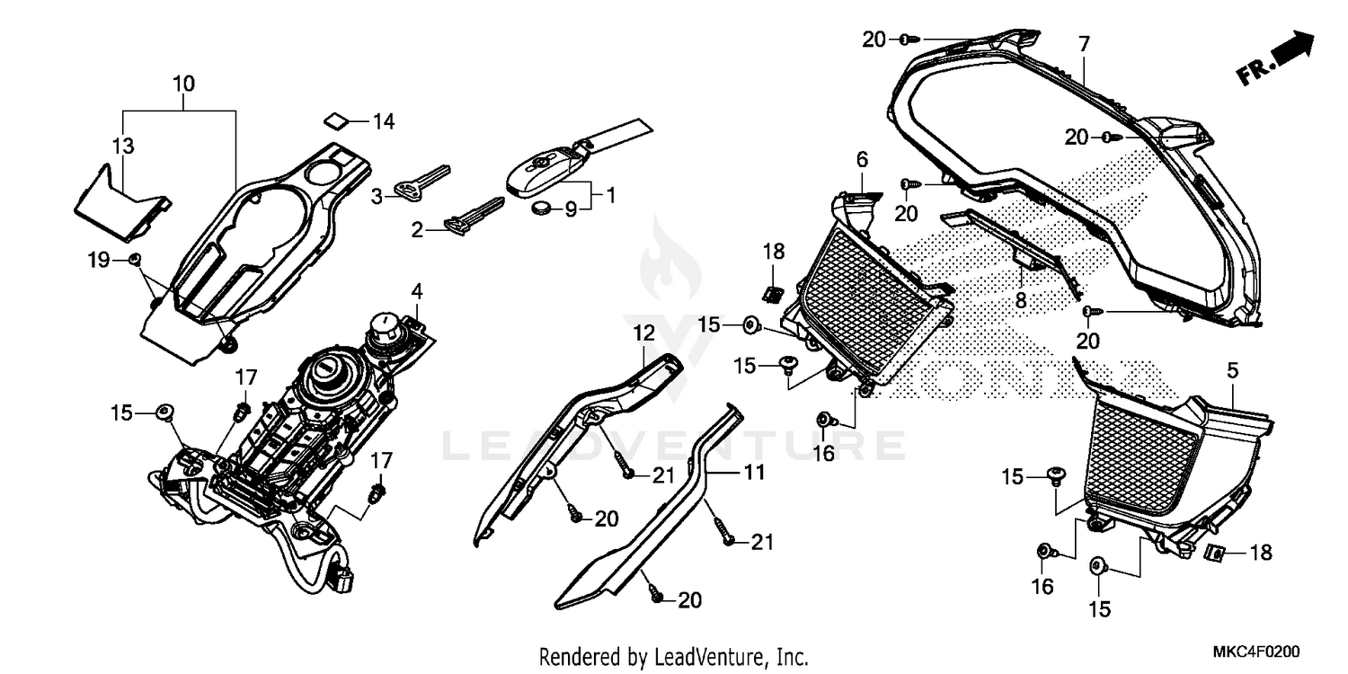 METER PANEL@SWITCH PANEL @FOB KEY