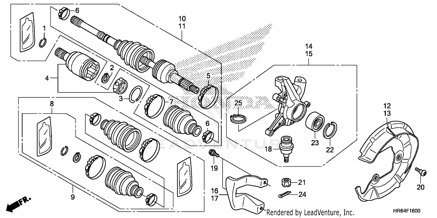 FRONT KNUCKLE@FRONT DRIVE SHAFT