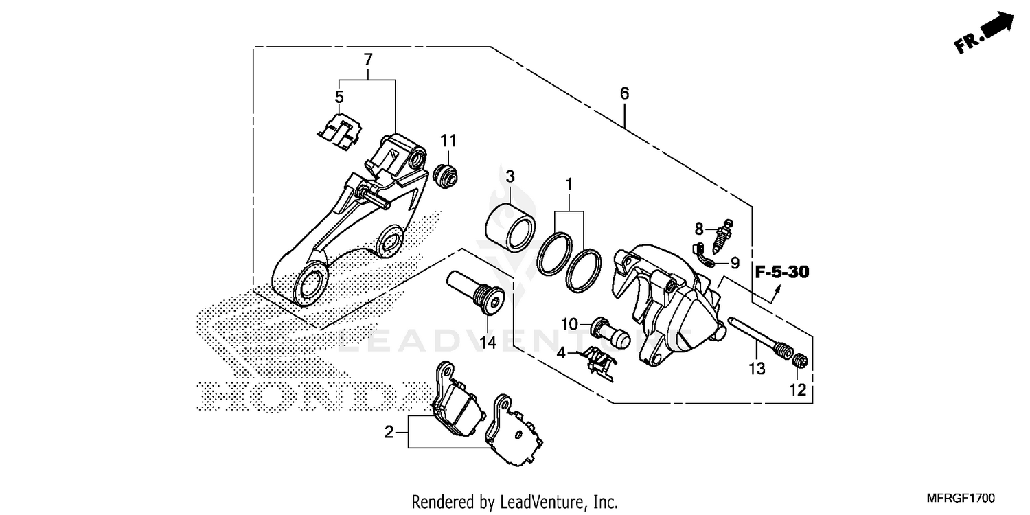 REAR BRAKE CALIPER (1)