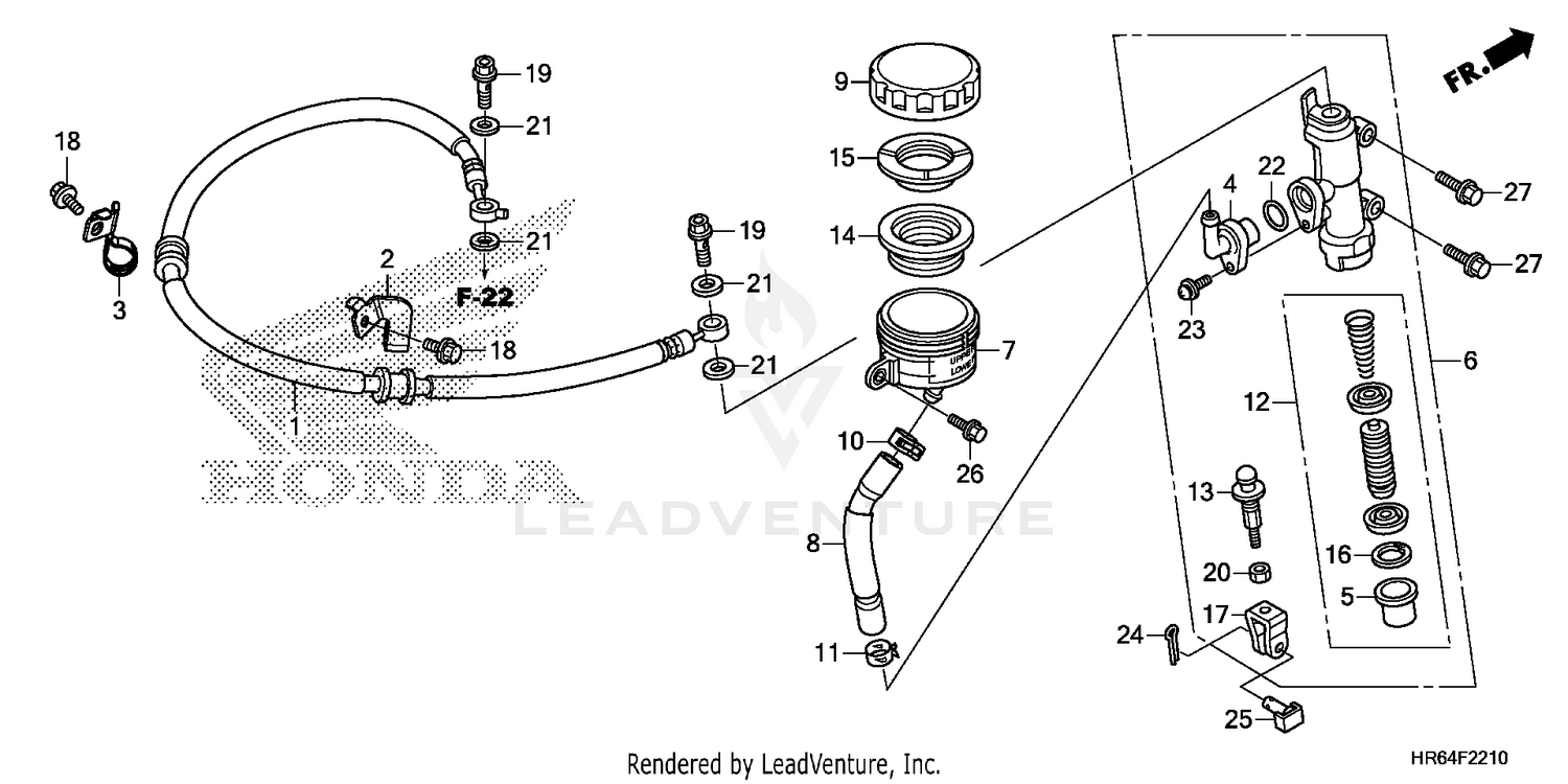 REAR BRAKE MASTER        CYLINDER