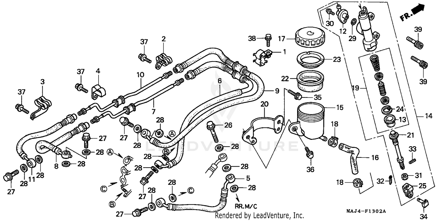 RR. BRAKE MASTER CYL.