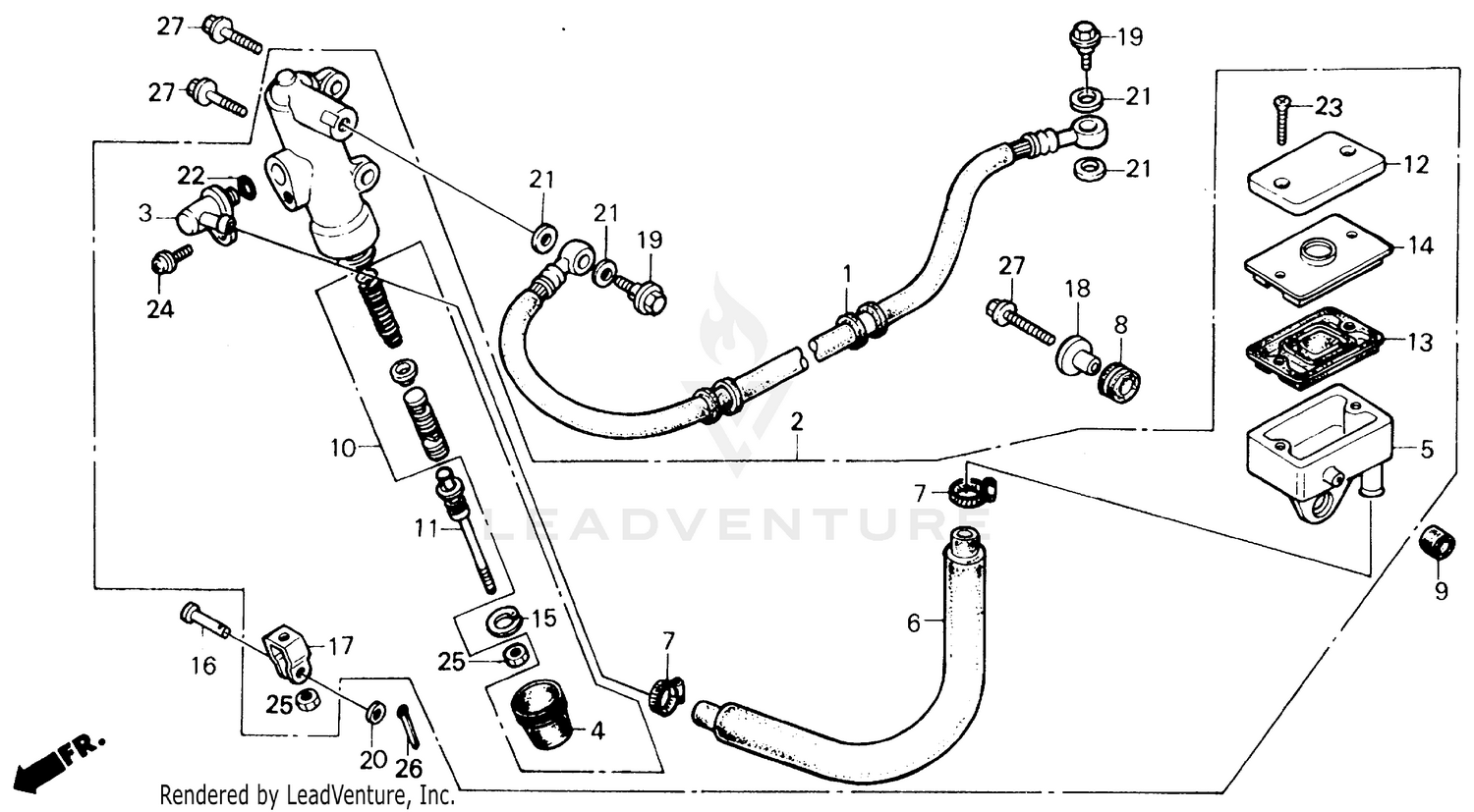 REAR BRAKE MASTER CYLINDER